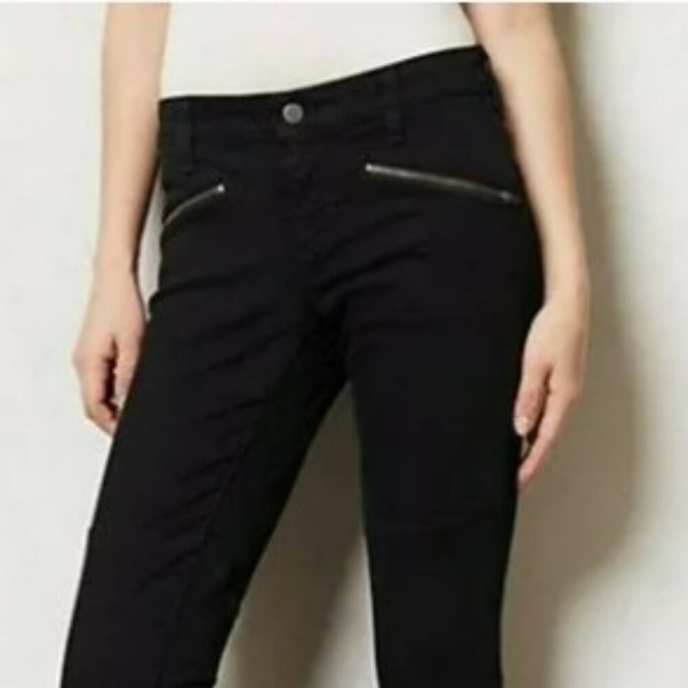 Pilcro and the Letterpress Anthropologie Size 27 Pants Moto Black